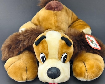 Vintage Shalom Toy Plush Spaniel Dog: 15" Animal Stuffed Toy