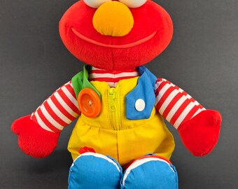 Vintage Sesame Street Dress Me Up Pal Elmo Developmental Toy 15"