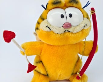 Vintage Dakin 1981 Garfield Cupid: 9" Pfeil und Bogen Plüschtier