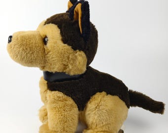 Pastor alemán vintage de peluche realista: juguete de peluche de 30 cm