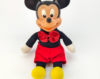 Vintage Musical Mickey Mouse: 10" Rubber Head Plush Working Order