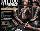 New Tattoo 3D Models for Procreate | Realistic Tattoo Reference Pack | Full Body + Arms + Hands