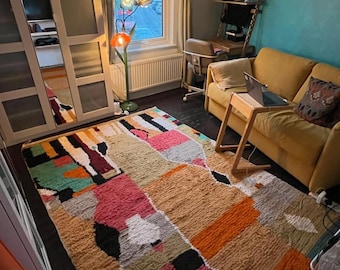 Custom Beni Ourain Rug: Handmade Moroccan Berber Wool Area Rug