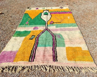 Custom Beni Ourain Rug: Handmade Moroccan Berber Wool Rug