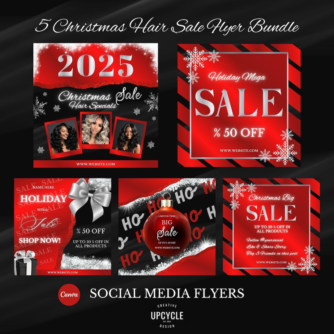 Christmas Hair Specials Book Now Sale Flyer, Hair Specials Bookings ...