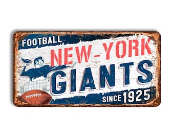 New York Giants metal sign NEW YORK GIANTS 1925 nfl football New York Giants fan wall decor New York Giants vintage style