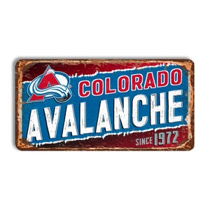 Colorado Avalanche metal sign COLORADO AVALANCHE hockey Colorado Avalanche wall decor vintage style nhl fan wall art wall decor Avalanche