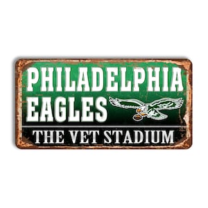 Philadelphia Eagles metal sign PHILADELPHIA EAGLES The Vet stadium sign nfl football Philadelphia Eagles fan wall decor Philadelphia Eagles