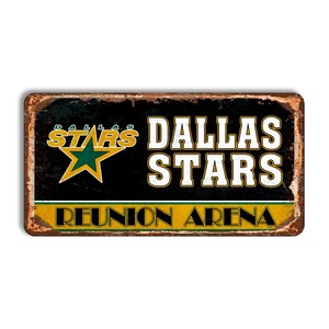 Dallas Stars metal sign DALLAS STARS Reunion Arena stadium sign hockey Dallas Stars wall decor Dallas Stars vintage style nhl
