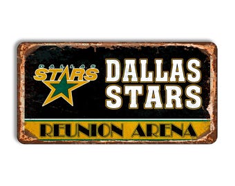 Dallas Stars metal sign Reunion Arena stadium sign