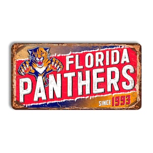 Florida Panthers metal sign FLORIDA PANTHERS Miami arena stadium sign hockey Florida Panthers wall decor Florida Panthers vintage style nhl
