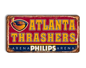 Atlanta Thrashers Metal Sign, NHL Hockey Decor