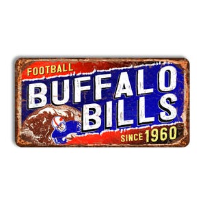 Buffalo Bills metal sign BUFFALO BILLS 1960 NFL football Buffalo Bills fan wall decor Buffalo Bills vintage style Buffalo Bills football