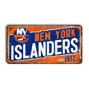 New York Islanders metal sign NEW YORK ISLANDERS Nassau Coliseum stadium sign hockey New York Islanders vintage style nhl