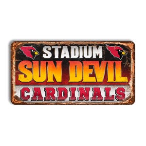 Arizona Cardinals metal sign ARIZONA CARDINALS stadium sign nfl football Arizona Cardinals fan wall decor Cardinals football sign wall art