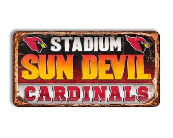 Arizona Cardinals Metal Sign, Sun Devil stadium sign