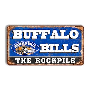 Buffalo Bills metal sign BUFFALO BILLS stadium sign The Rockpile stadium sign NFL football Buffalo Bills fan wall decor Buffalo Bills nfl