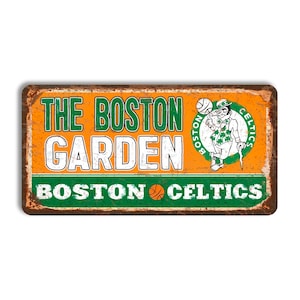 Boston Celtics Metallschild BOSTON CELTics The Boston Garden Stadionschild Boston Celtics Wanddeko Boston Celtics Vintage-Stil nba