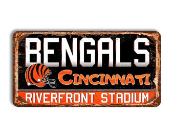 Cincinnati Bengals metallskylt Riverfront Stadium-skylt