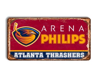 Atlanta Thrashers Metal Sign, Philips arena stadium sign