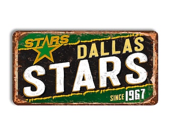 Dallas Stars Metal Sign - Reunion Arena stadium sign