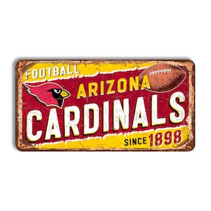 Arizona Cardinals metal sign ARIZONA CARDINALS Chicago Cardinals sign Phoenix Cardinals St.Louis Cardinals sign football wall art