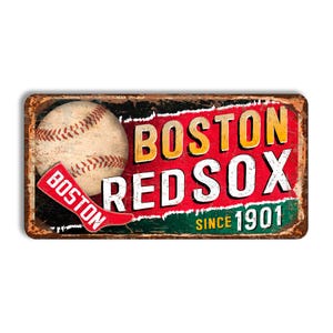Boston Red Sox metal sign BOSTON RED SOX vintage style sign baseball Boston Red Sox wall decor Boston Red Sox mlb vintage