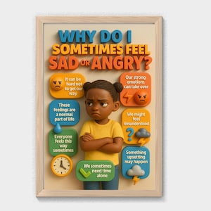 3D Emotional Awareness Poster for Kids – Why Do I Feel Sad or Angry ...