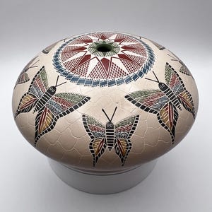 Oscar Ramírez - Mata Ortiz Pottery “Mariposa Feliz”