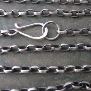 sterling silver chain 18" oxidized