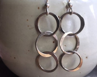 three hoop earrings