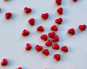 Small Glass Red Heart Decoration - Valentine Gifts, Anniversary Gifts, Glass Decoration, Keepsake Token Gifts, Pocket Tokens, Mother&#39;s Day