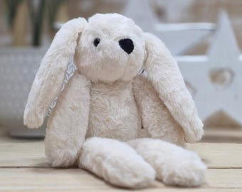 Cream Plush Bunny – Long Leg Stuffed Animal, Cuddly Toy