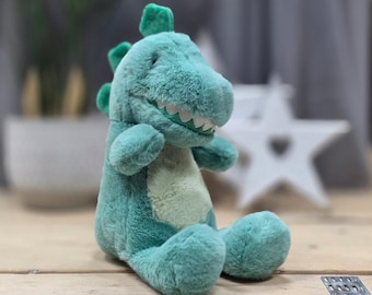 Ebba Eco Ryker Rex Dragon - Brinquedo macio e fofinho, pelúcia macia, bichos de pelúcia, presentes para bebês, presentes para crianças, reciclado