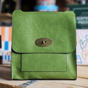 Cartable vert Postman Lock - Cadeaux pour femme, cadeaux de fête des mères, cadeaux d'anniversaire, cadeaux d'anniversaire, cadeaux de la Saint-Valentin