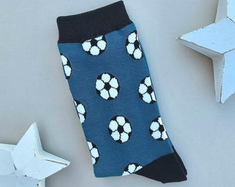 Men's Bamboo Footballs Socks in Teal
