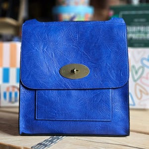 Cartable Postman Lock bleu roi - Cadeaux pour femme, Fête des mères, Cadeaux d'anniversaire, Cadeaux d'anniversaire, Cadeaux pour la Saint-Valentin