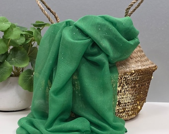 Sparkle Scarf in Grass Green - Gifts For Women, Mother's Day Gifts, Birthday Gifts, Anniversary Gifts, Valentine Gifts