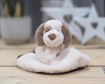 Ebba Eco Toddy Dog Luvster-dekbed - zachte knuffel, zacht pluche, knuffel, knuffels, nieuwe babycadeaus, cadeaus voor kinderen