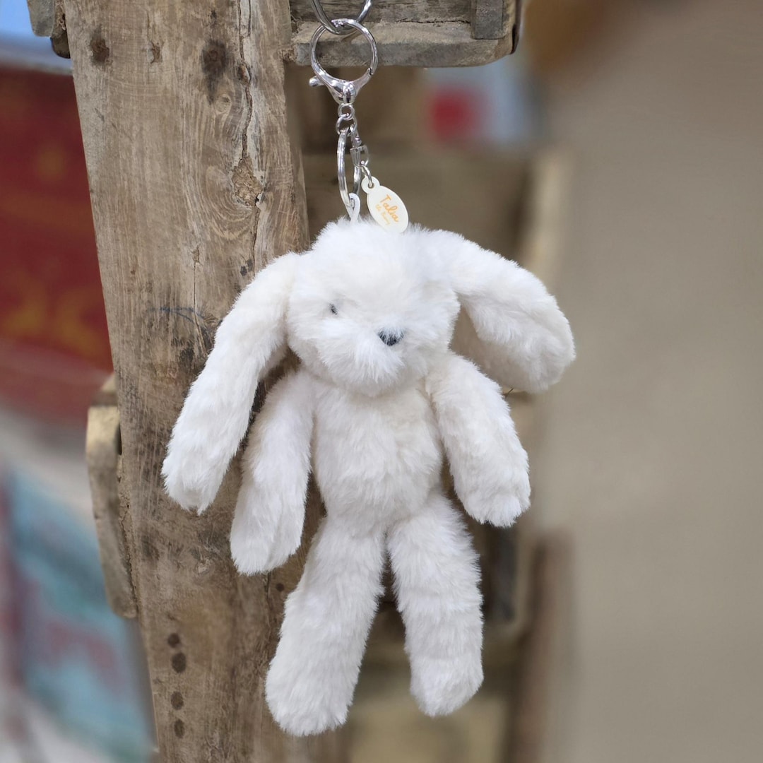 Talia the Plush Cream Bunny Keyring - Bag Charms, Key Chains