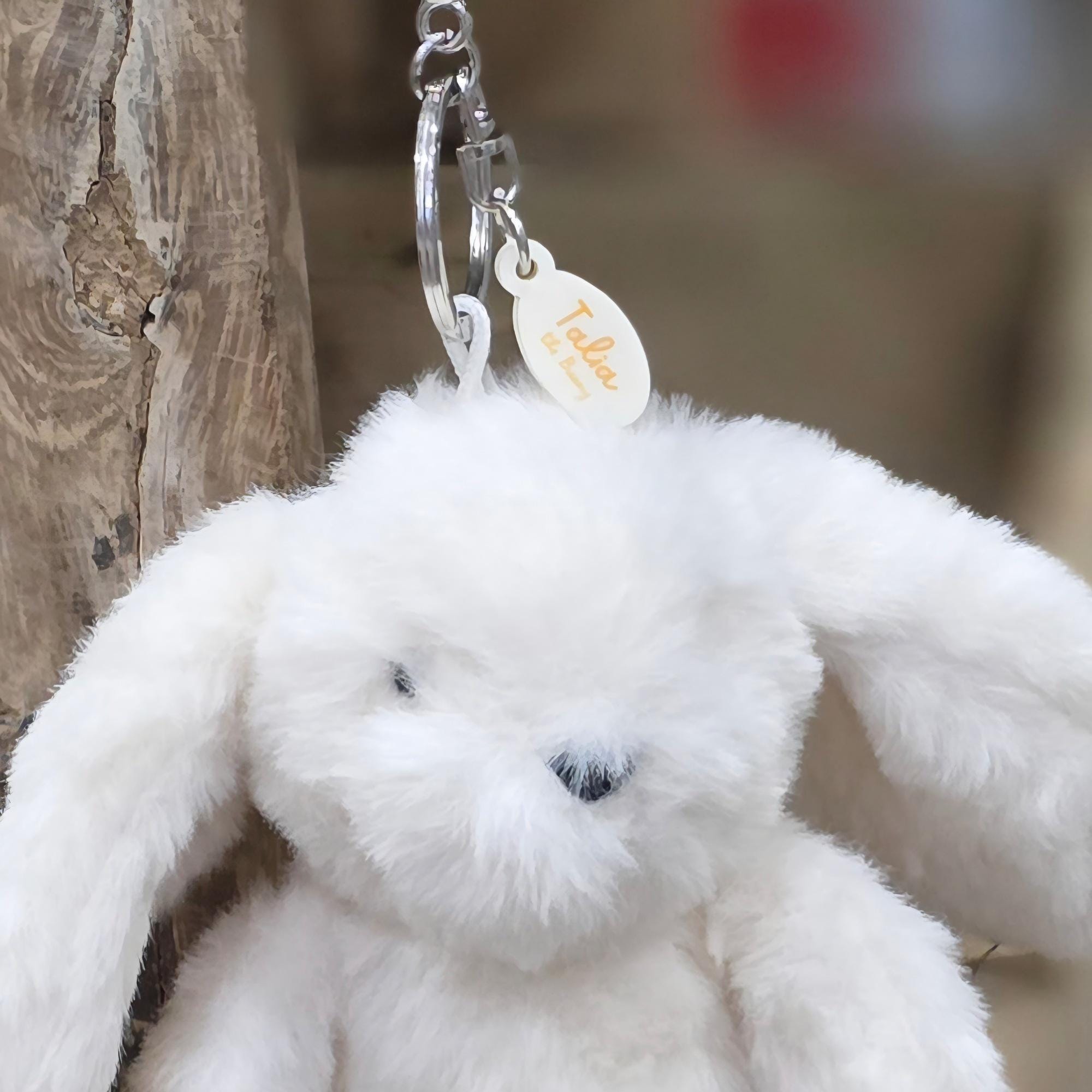 Talia the Plush Cream Bunny Keyring - Bag Charms, Key Chains