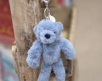 Pip The Plush Blue Teddy Bear Keyring - Bag Charms, Key Chains, Super Soft Plush
