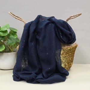 Navy Blue Sparkly Shawl - Etsy