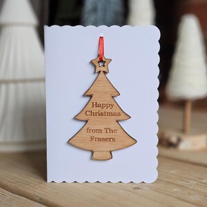 Decorazione e biglietto personalizzati "Buon Natale da"