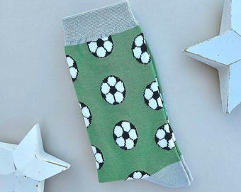 Men's Bamboo Footballs Socks in Mint Green