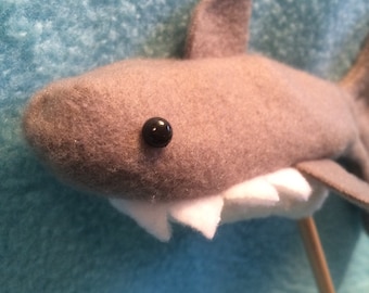 Shark finger puppet