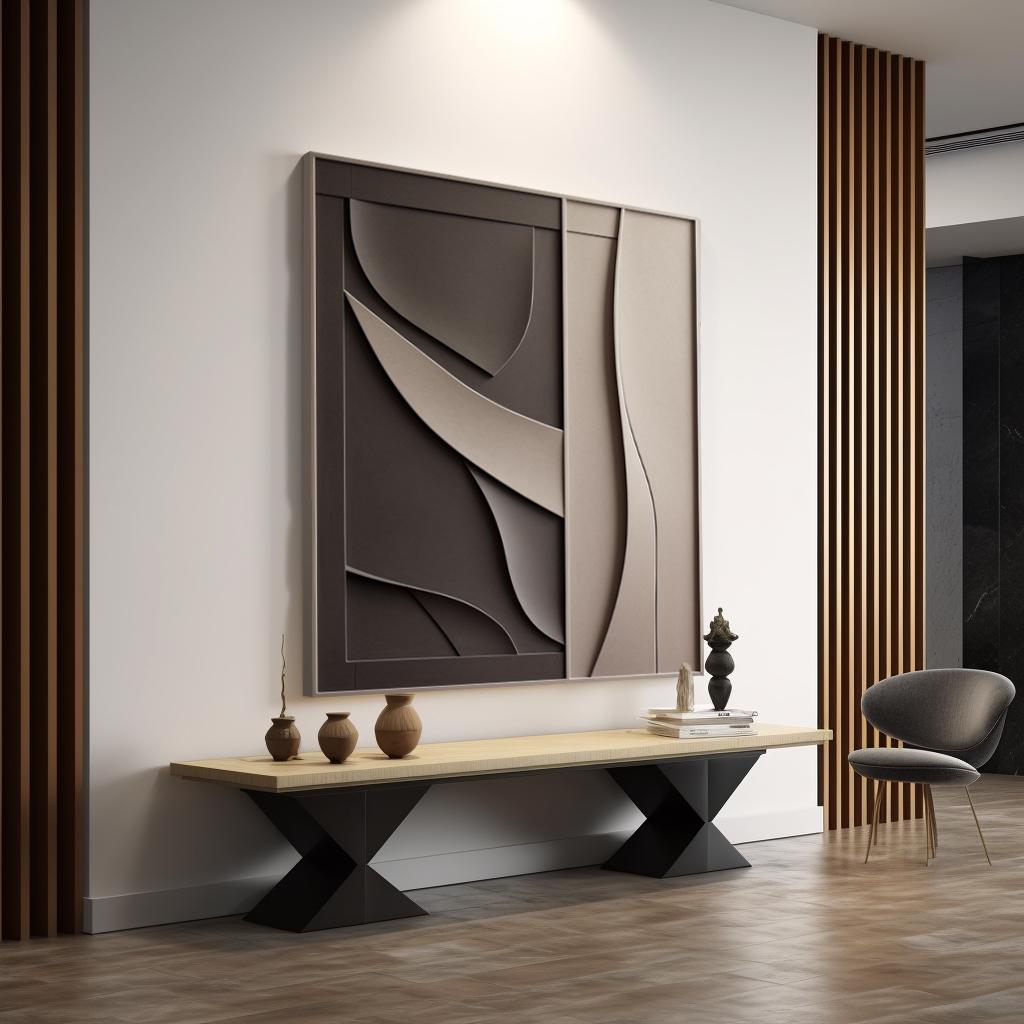 Black and Grey Wall Art Wall Hanging Wood Wall Sculpture