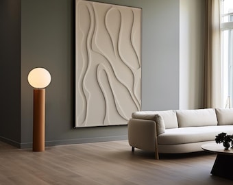 Escultura de pared de madera 3D: Arte minimalista abstracto