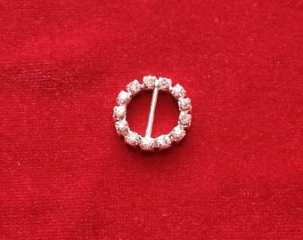 19 mm - Round Rhinestone Slider - 3/4 Inch