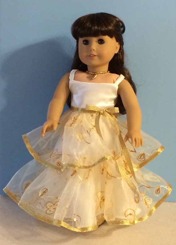 American girl gold dress hotsell